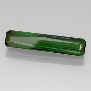 Turmalina verde natural de 5,46 ct, corte esmeralda, VVS