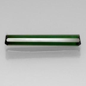 Turmalina verde natural de 5,46 ct, corte esmeralda, VVS