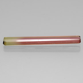 Turmalina bicolor natural de 5,14 ct, corte esmeralda, VS
