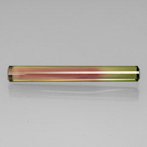 Turmalina bicolor natural de 6,88 ct, corte esmeralda, VVS-VS