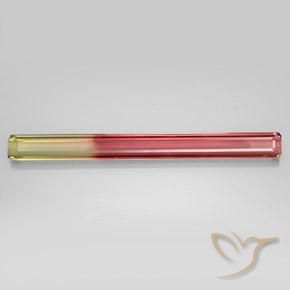 17.35ct Natural Bicolor turmalina, corte esmeralda, VVS