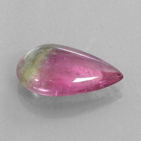 Turmalina bicolor natural de 6,72 ct, en forma de pera, transparente