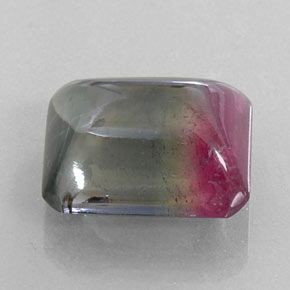 Turmalina bicolor natural de 12,38 ct, transparente, transparente / translúcido