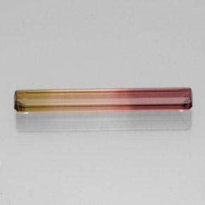 Turmalina bicolor natural de 2,37 ct, corte esmeralda, VVS-VS