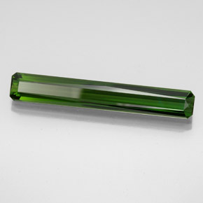 Turmalina verde natural de 10,12 ct, corte esmeralda, VVS