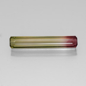 Turmalina multicolor natural de 2,68 ct, corte esmeralda, VVS-VS