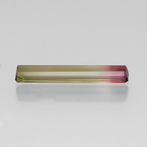 Turmalina multicolor natural de 2,68 ct, corte esmeralda, VVS-VS