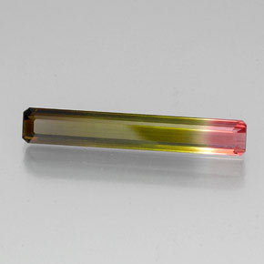 Turmalina multicolor natural de 5,66 ct, corte esmeralda, VVS-VS
