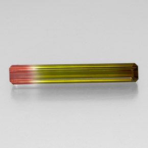 Turmalina multicolor natural de 5,07 ct, corte esmeralda, VS-SI