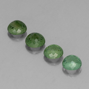 Gemas de turmalina verde natural de  ct, corte redondo, VVS-VS