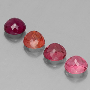 Gemas de turmalina multicolor natural de  ct, corte redondo, VVS