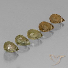 Gemas de Turmalina Multicolor natural de 2.79 ct, Corte Briolette, VS