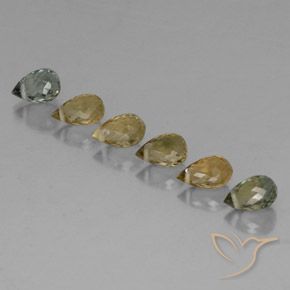 Gemas de Turmalina Multicolor natural de 2.70 ct, Corte Briolette, VS