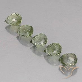 Gemas de Turmalina Verde bosque claro natural de 2.72 ct, Corte Briolette, VS-SI