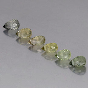 Gemas de turmalina multicolor natural de 2,22 ct, briolette, VS