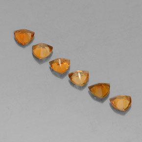 Gemas de turmalina naranja natural de 1,24 ct, trillón, VVS-VS