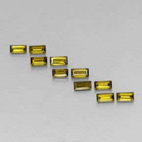 Gemas de turmalina verde natural de  ct, baguette, VS