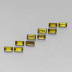 Gemas de turmalina verde natural de  ct, baguette, VS