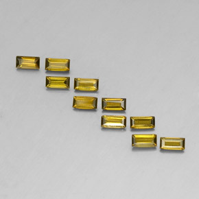 Gemas de turmalina verde natural de  ct, baguette, VS