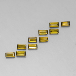 Gemas de turmalina verde natural de  ct, baguette, VS