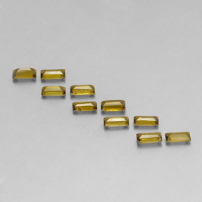 Gemas de turmalina verde natural de  ct, baguette, VS