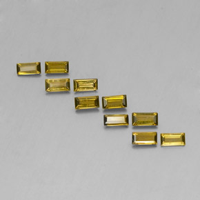 Gemas de turmalina verde natural de  ct, baguette, VS