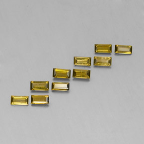 Gemas de turmalina verde natural de  ct, baguette, VS