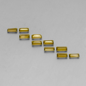 Gemas de turmalina verde natural de  ct, baguette, VS