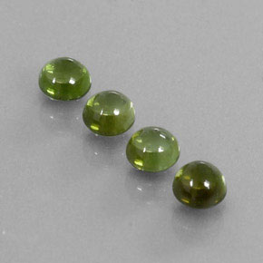 Gemas de turmalina verde natural de  ct, corte redondo, transparente