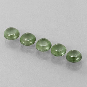 Gemas de turmalina verde natural de  ct, corte redondo, transparente