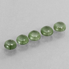Gemas de turmalina verde natural de  ct, corte redondo, transparente
