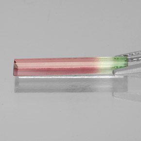 Turmalina multicolor natural de 0,93 ct, baguette, VS-SI