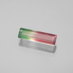 Turmalina multicolor natural de 0,53 ct, corte esmeralda, VS-SI