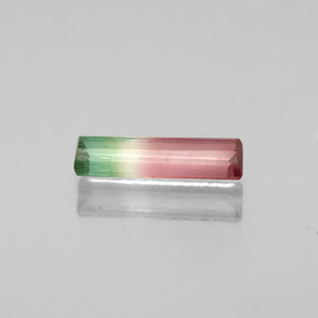 Turmalina multicolor natural de 0,53 ct, corte esmeralda, VS-SI
