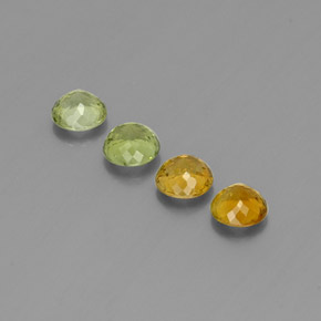Gemas de turmalina verde natural de  ct, corte redondo, VS