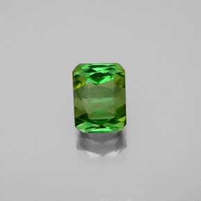 Turmalina verde natural de 1,11 ct, corte esmeralda, VS-SI