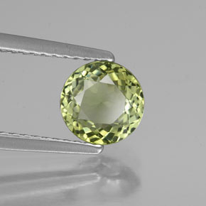 Turmalina verde natural de 1,02 ct, corte redondo, VS