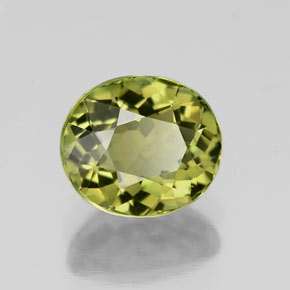 Turmalina verde natural de 1,76 ct, corte óvalo, VVS