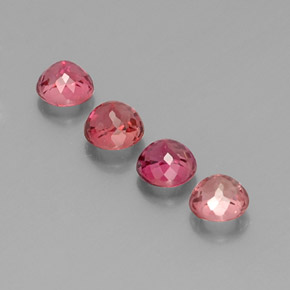 Gemas de turmalina rosa natural de  ct, corte redondo, VS