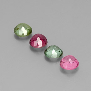 Gemas de turmalina multicolor natural de  ct, corte redondo, VVS-VS