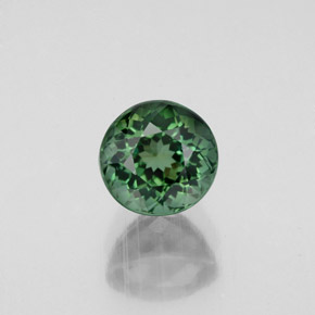 Turmalina verde natural de 1,05 ct, corte redondo, VVS-VS