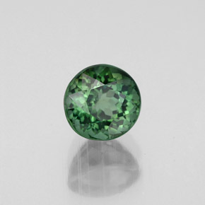 Turmalina verde natural de 1,05 ct, corte redondo, VVS-VS