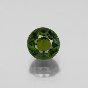 Turmalina verde natural de 1,05 ct, corte redondo, VS