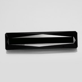 Turmalina negro natural de 22,19 ct, corte esmeralda, opaco