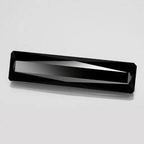 Turmalina negro natural de 22,19 ct, corte esmeralda, opaco