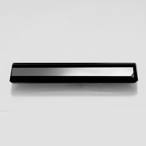 Turmalina negro natural de 22,19 ct, corte esmeralda, opaco