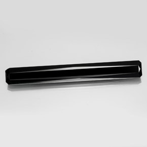 Turmalina negro natural de 19,32 ct, corte esmeralda, opaco