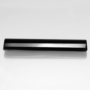 Turmalina negro natural de 37,68 ct, corte esmeralda, opaco
