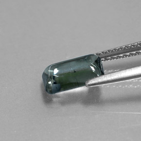 Turmalina gris natural de 1,37 ct, transparente, transparente / translúcido