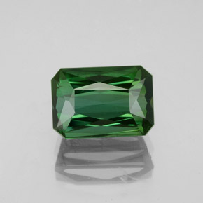 Turmalina verde natural de 2,47 ct, corte esmeralda, VVS